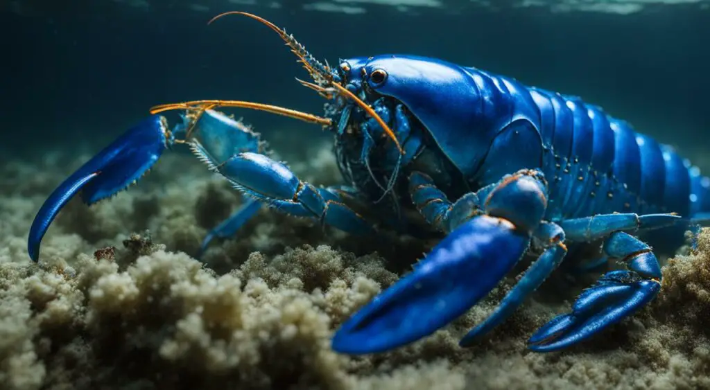 blue lobster molting