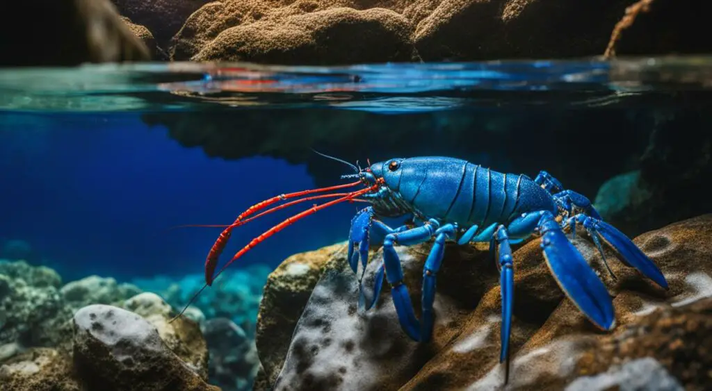 blue lobster tank