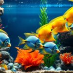 Beautiful Angelfish Community in the Fish Tank