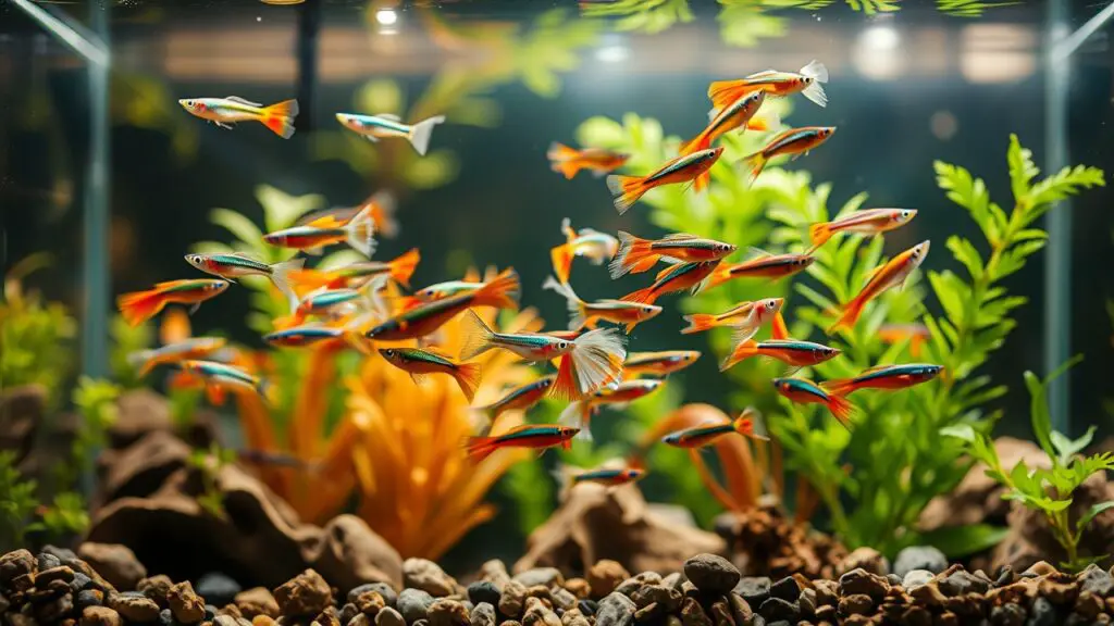 Beautiful guppy community in the Fish Tank